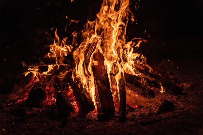 Campfire at night